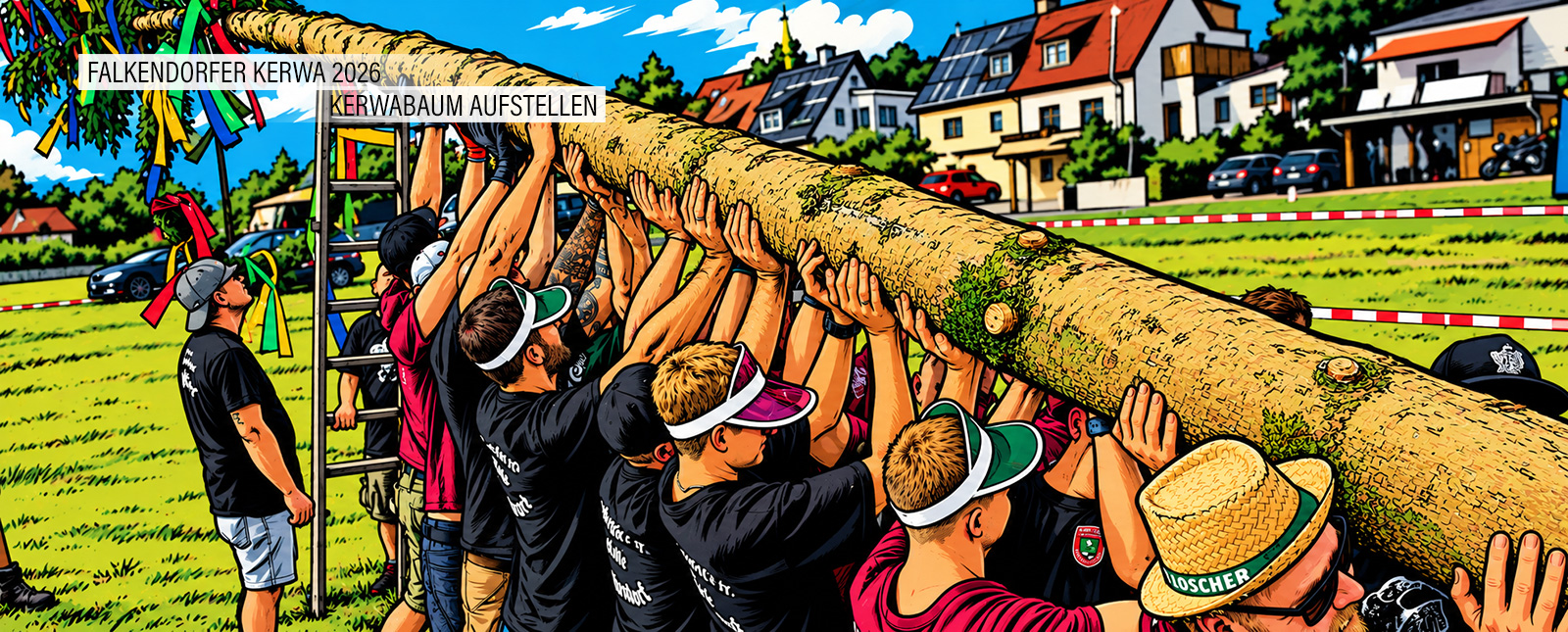 Falkendorfer Kerwa 2026 - Kerwabaum aufstellen